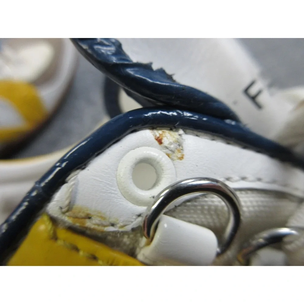 Dsquared2 Shoes Mens Size 39 White Yellow Blue Kick It‎ Made Italy 1964 Sneakers